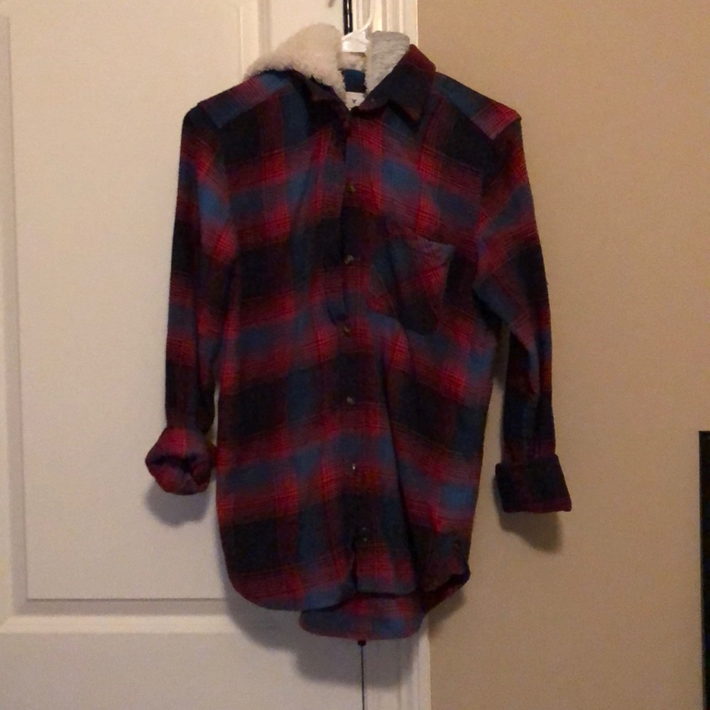 Flannel with hood